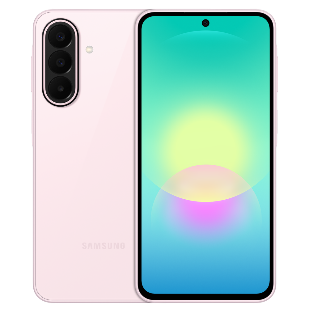 Samsung Galaxy A27 5G në ngjyrën rozë, pamje nga pas dhe nga para